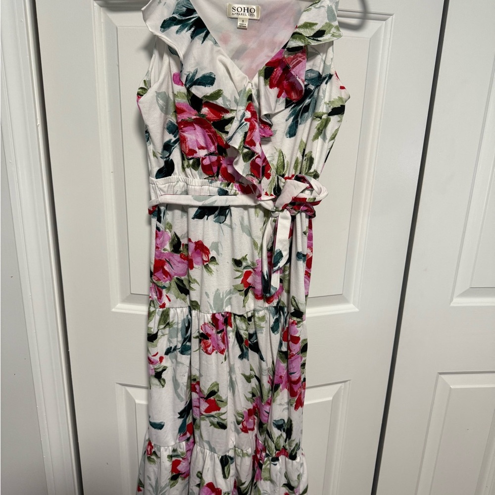 Soho Apparel wrap maxi dress